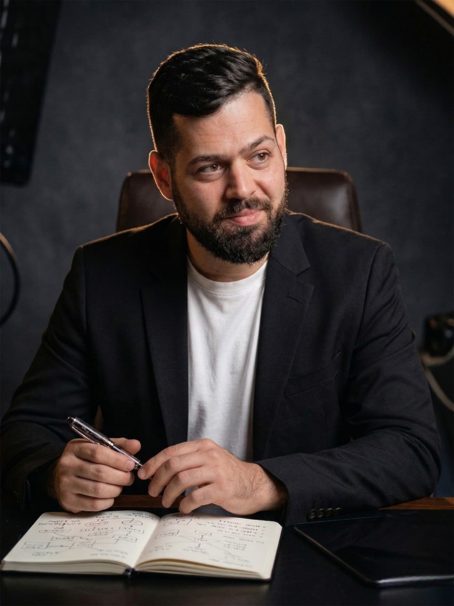 ציוד צילום בסטודיו חשוך